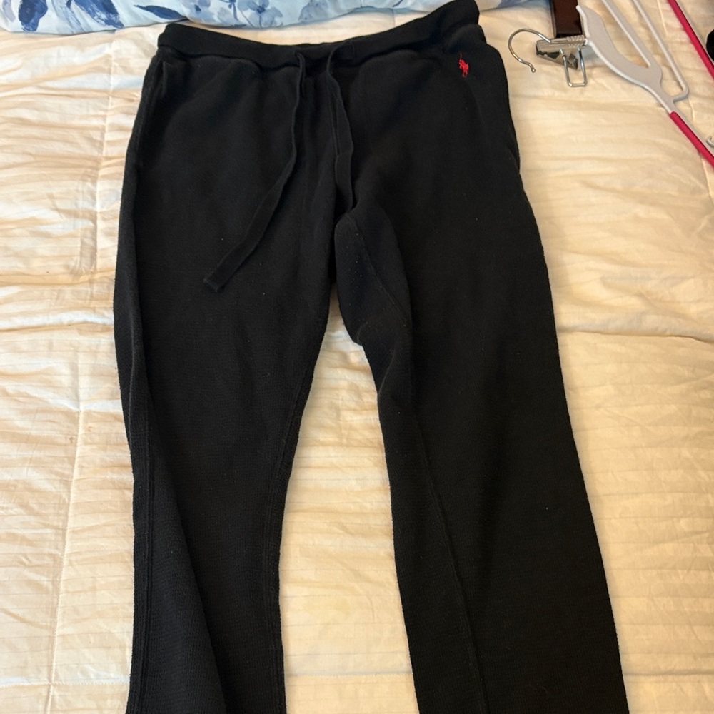 Polo by Ralph Lauren Black Sweatpants with Red Pony